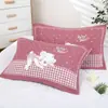 Toalla de Almohada Grande Algodón Par Tres Capas Gasa Adulto Cabeza de Almohada Pañuelo de Cabeza Remate Absorbente de Sudor Parejas Estilo Europeo Toalla de Almohada
