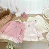 Blusa de Manga Larga con Volantes Estilo Coreano para Niñas Camiseta Bebé Linda y Versátil Camisa Básica Casual y Holgada