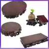 WG6Q Base Piedra Maravillosa Madera Maciza Canalizable Madera de Dongyang Tallado Florero Maceta Cuadrado Largo Ovalado Estatua Buda de Jade