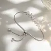 Pulsera de Zirconia de Alta Gama para Bodas, Joyería Exquisita y Lujosa Ajustable Deslizante para Mujeres