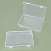 Caixa plástica transparente de 20,5 ppm para artigos de papelaria, reparo de celulares, armazenamento com tampa, organizador para joias, miçangas e amostras.