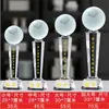 Trofeo de Cristal de Billar Bola Ocho Producción Resina Metal Figura Trofeo Campeón Competencia de Snooker Conmemorativo
