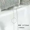 Cadena de oro para bolso de 18k cadena para clavícula chapada en oro cadena en forma de O cadena extendida accesorios hechos a mano para pulsera DIY collar