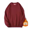 Moletom Preto Masculino Gola Redonda 500g Primavera/Outono, Marca da Moda, Forrado com Fleece, Blusa Casual de Caimento Solto