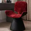 Banqueta Giratória de Luxo Leve para Maquiagem, Cadeira de Maquiagem para Quarto, Cadeira de Jantar de Luxo Leve de Alta Qualidade, Cadeira para Manicure em Casa, Cadeira com Encosto