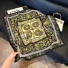 Pañuelo Cuadrado de Seda Sintética con Estampado Paisley Vintage, Pañuelo de Satén con Estampado de Cebra y Castillo, Accesorio para Traje y Camisa, Pañuelo de Cuello