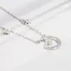 Colar Xingyue Corrente para Clavícula Feminina Temperamento Simples Tendência Estilo Coreano Celebridade da Internet Design Simples de Nicho Presente para Estudante para Namorada
