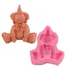 Forma de Bolo DIY Padrão Palhaço Molde de Silicone para Fondant Molde de Silicone Líquido