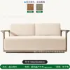 Sofá de madera maciza para patio exterior, impermeable y a prueba de sol, jardín de villa, sofá para balcón exterior de casa de huéspedes, juego de muebles de teca