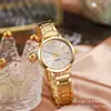 Relógio moderno com pulseira de aço, popular relógio feminino de comércio exterior, fabricante atacadista, simples relógio de pulso de quartzo estilo coreano para mulheres com pulseira de aço inoxidável