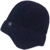 Gorro a Prueba de Frío para Hombres de Mediana Edad y Mayores Protección Auditiva Cálida de Invierno para Abuelo Mayor Gorro Grueso de Lana Tejida