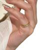 Anillo de Diamantes Incrustados con Patrón de Rombo Popular Estilo Mediados de Siglo, Lujo Ligero, Gama Alta, Exquisito Anillo Apilable Estilo Old Money Venta al por Mayor