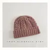 Gorros para Niños Otoño e Invierno Estilo Nuevo Gorros Trenzados Ins Coreanos Gorros de Lana para Bebés Niños y Niñas Gorros de Punto Cálidos