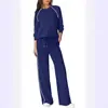Conjunto Transfronteiriço Europeu e Americano da Amazon para Mulheres 2025 Novo Moletom Calça Jogger de Perna Larga Conjunto Casual de Duas Peças para Mulheres