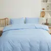 Juego de Sábanas de Color Sólido Europeo y Americano de Amazon de Cuatro Piezas, Protector de Sábana Transfronterizo, Sábana Lavable Individual