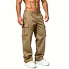 Comercio Exterior Transfronterizo Pantalones de Trabajo Americanos para Hombre Casual Diseño de Pierna Recta Bolsillos Grandes Amplios Pierna Ancha Deportivos Versátiles Pantalones Largos