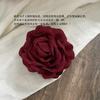 ¡Romance floreciente! Clip de Agarre de Rosa Tridimensional Caro Mismo Estilo Flor para la Cabeza Clip de Tiburón Horquilla Francesa para Mujer