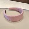 Diadema de lana ancha, elegante y elegante, accesorio para el cabello que combina con todo, color sólido, de alta gama, con tarjeta para el cabello, nuevo estilo para mujeres.