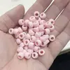 Contas com Furo Grande, Contas Cilíndricas, Contas Soltas Acrílicas Coloridas em Cores de Doce, Acessórios para Miçangas Artesanais Infantis DIY Atacado