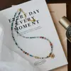 Collar de Piedra Natural Dopamina con Cuentas Retro Accesorios Cadena para Clavícula de Mujer Joyería de Collar de Lujo Ligero Nicho de Gama Alta