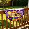 Bandera semicircular popular personalizada transfronteriza para Halloween, decoración de ambiente para fiesta de día festivo en jardín europeo y americano