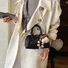 Bolso Boston Cruzado 2026 Estilo Nuevo Bolso de Moda Bolso Súper Caliente para Mujer Bolso Pequeño de Mano Bolso de Mano con Patrón de Diamantes Bolso de Hombro para Mujer