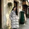 Invierno 2026 Nuevo Estilo Coreano Nube Esponjosa Hasta la Rodilla Longitud Media Abrigo de Algodón para Mujer Petite Plus Grueso Cálido Ropa de Abrigo