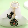 Venta Caliente Transfronteriza Lindo Gatito Dibujos Animados Animal Bolsa Colgante Llavero Creativo Anillo Aleación con Goteo de Aceite Pequeño Regalo
