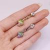 Gatte nuevo colgante transfronterizo europeo y americano fruta diamante pegajoso circón clip para ombligo sin perforación clip para ombligo de acero inoxidable