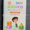 Pegatinas de Práctica de Caligrafía Portuguesa Transfronterizas Cuaderno de Surcos para Niños Cuaderno de Práctica Mágica Pegatinas de Práctica de Caligrafía Portuguesa Fábrica