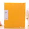 Carpeta de Información Jieyi Color Caramelo A4 con Goma Elástica y Clip de Dos Agujeros, Carpeta de Información Perforada, Archivador con Clip de Dos Agujeros, Separadores A4 para Hojas Sueltas, Libro de Información
