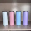 Copo sublimado isolado de 20oz transfronteiriço copo reto série cor macaron camada de sublimação copo a vácuo de aço inoxidável