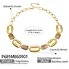Estilo vintage relajado, popular en los mercados transfronterizos europeos y americanos, collar para clavícula de resina texturizada con forma de nariz de cerdo chapado en oro de acero inoxidable para mujer