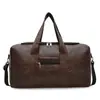 Bolso de Viaje Corto de Cuero de Gran Capacidad Bolso Deportivo de Hombro Único Bolso de Gimnasio Bolso de Mano para Equipaje Bolso de Hombro Único de Moda
