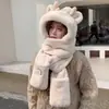 Sombrero para Mujer 2026 Invierno Nuevo Estilo Orejas de Conejo Lindas Bufanda y Guantes de Felpa Todo en Uno Caliente Protección para Orejas Calentador de Cuello