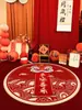 Alfombrilla de Suelo China 'Agarra la Semana' Decoración para Primer Cumpleaños de Bebé Suministros Accesorios Alfombra Roja Redonda Alfombrilla de Regalo para Primer Cumpleaños