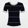 Processamento personalizado 190g algodão puxar moldura miçanga T-shirt moda tecido 40s primavera e verão penteado camisa polo tecido de vestuário