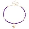 Collar bohemio de cuentas de arroz grandes y coloridas, joyería transfronteriza europea y americana, collar de cuentas de estrella de mar de playa para mujer