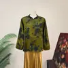 Zhi LiNovo Estilo Chinês Nobre Elegante Luxo Leve Jacquard Peônia Camisa Gola Alta 2026 Outono Nova Chegada Top Feminino