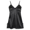 Lingerie Sexy de Renda Pura Desejo Camisola para Mulheres Verão Fina Celebridade da Internet Costas Bonitas Alça Curta Laço Pequeno Pijama de Casa