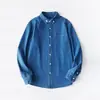 Nueva Camisa de Mezclilla Azul Estilo Coreano 2026 Unisex, Chaqueta Camisa de Otoño, Tendencia Ins para Primavera y Otoño
