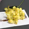 Flores Artificiales 6 Cabezas de Lirios de Día Flores Falsas Impresas en 3D Decoración de Bodas Arreglos Florales y Materiales Fabricantes Venta al por Mayor Exportación