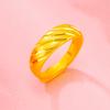 Anillo de Pareja Imitación Oro 24K Lujo Ligero Lluvia de Meteoros Método Antiguo Zapato Oro Anillo Abierto para Hombre y Mujer Moda Celebridad de Internet Anillo de Pareja