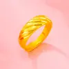 Anillos de Pareja Imitación Oro 24K Lujo Ligero, Anillos Ajustables Estilo Antiguo Ducha de Meteoros Oro Arena para Hombres y Mujeres, Anillos de Pareja de Moda para Celebridades de Internet