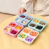 Nuevo Set de Caja de Snacks Transfronteriza de Cuatro Compartimentos, Lonchera, Caja con Compartimentos para Frutas, Caja para Frutos Secos con Compartimentos Separados para Evitar la Mezcla de Sabores, En Stock