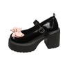 Otoño 2025 Nuevos Zapatos de Tacón Alto Dulces Frescos Pequeños de Cuero Estilo Japonés para Mujer JK Versátiles Elegantes Zapatos Mary Jane
