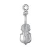 Colgante de violín de oro antiguo de plata antigua de aleación de zinc de 7,5*26 mm, estilo retro europeo y americano, directo de fábrica, hecho a mano