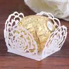 Comércio exterior Europeu criativo feriado decoração caixa laser oco casamento Rosa chocolate Paper Lace em estoque atacado