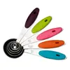 Uau Jogo de Copos Medidores de Aço Inoxidável de Grau Alimentício Ferramentas de Confeitaria Colheres Medidoras de Silicone Colheres Medidoras Coloridas Conjunto de 8 Peças Conjunto de Colheres Medidoras