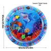 Tapete Inflável de Batidinhas para Bebês Transfronteiriço Brinquedo de Peixe Oceânico em PVC Tapete de Batidinhas com Água para Bebês Aprender a Engatinhar
